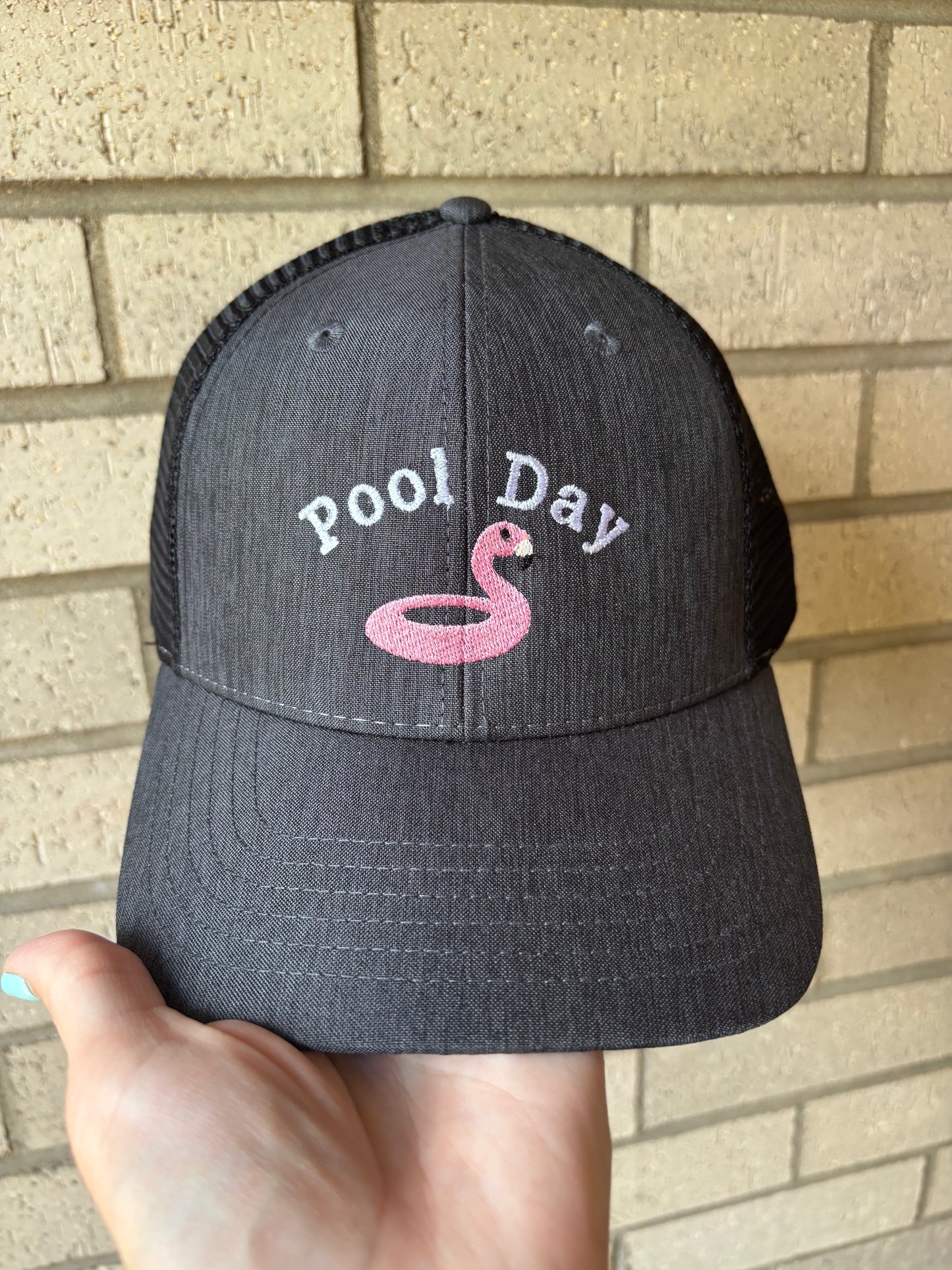 Pool day with ponytail hole