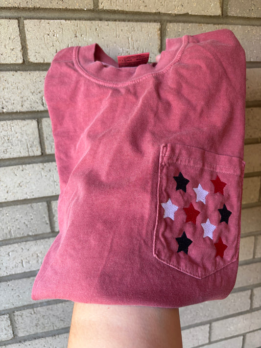 Patriotic stars on a pocket!